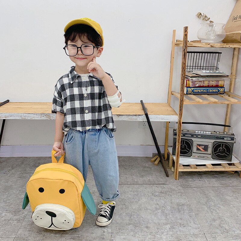 Impresión de perro mochila para niños niñas niños mochilas para niños de kinder mochila escolar pequeña Animal escuela bolsas mochila de