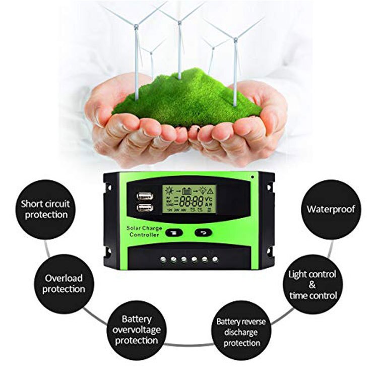 30a40a50a60a Solar Controller 12v 24v Recognition Mppt