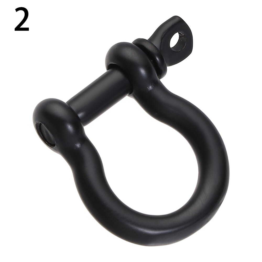 Stainless Steel Staples Carabiner Solid Brass Metal D Bow Shackle Fob Key Ring Keychain Hook Screw Joint Connector Buckle: A-2