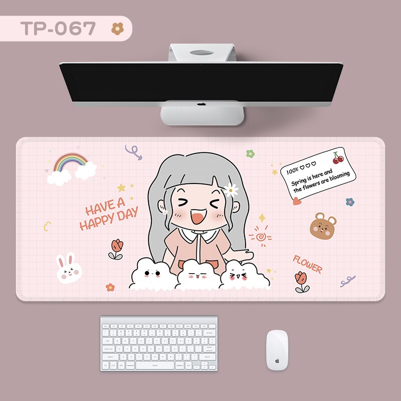 Leuke Oversized Muismat Toetsenbord Laptop Bureau Pad Rubber Pols Antislip Bureau Mat Desktop Organizer Computer Accessoires: 67