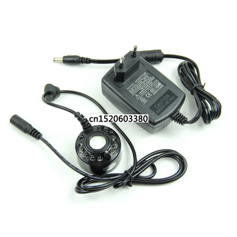 Free_on Ultrasonic12-LED Pond Mist Maker Fogger Water Fountain 3-Color Light EU Plug