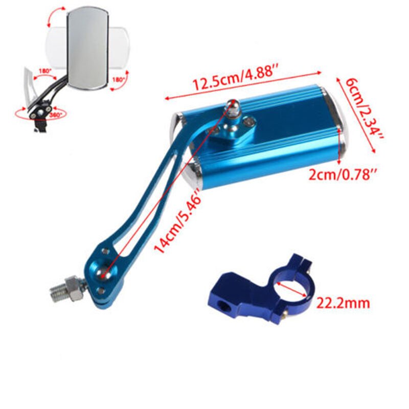 1 par sykkelspeil universalt justerbart bakspeil terrengsykkel sykkelstyre speil sykkeltilbehør