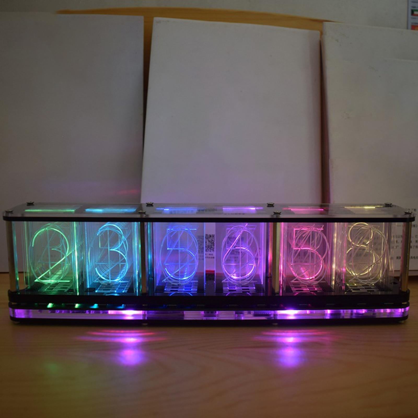 RGB Analog Digital Clock Table USB Alarm Clock Timer Modern Shelf Clock for Living Room Bedside Office Clock Ornaments