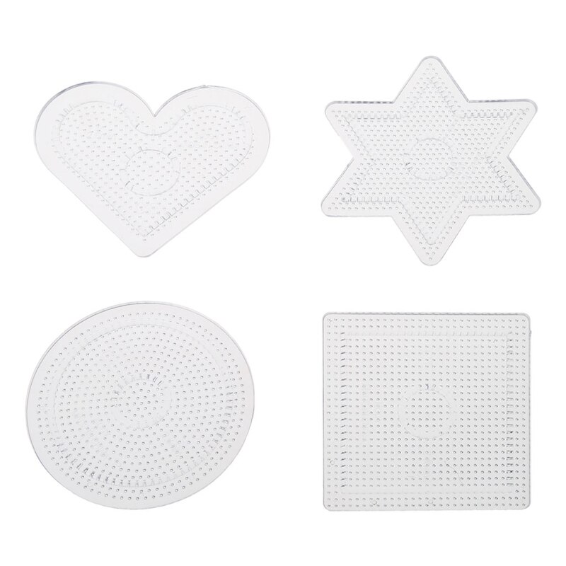 4Pcs Diy Transparent Shape Puzzle Template For 2.6mm Hama Beads Perler Beads Q6PD