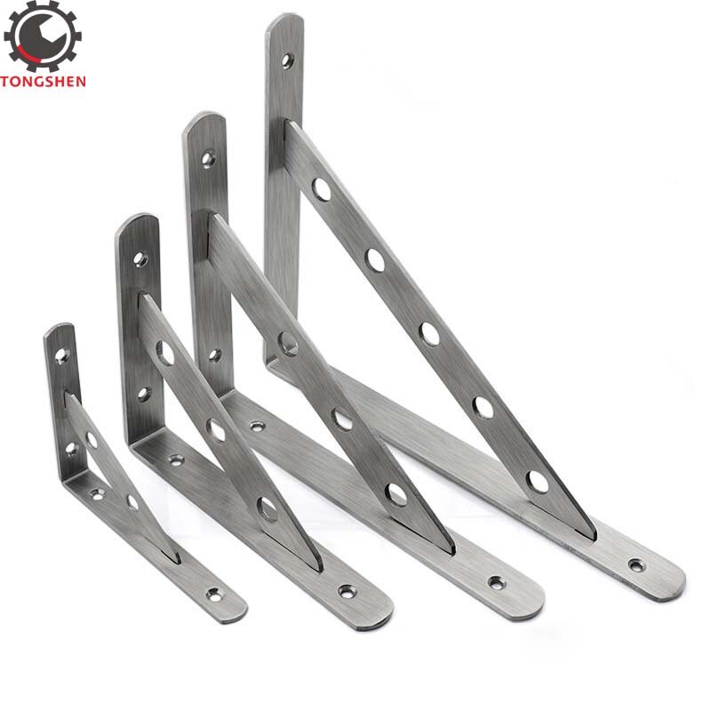 Shelf L Bracket Tripod Triangle Stainless Steel Solid Shelf Support Corner Brace Joint Right Angle Bracket Corner Shelf Support