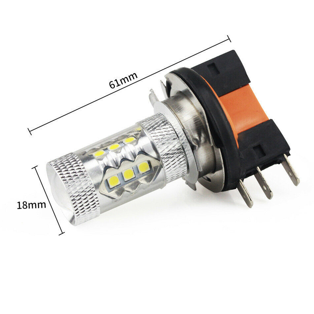 2 Stuks H15 Auto Led Koplamp Lamp Dc 12V-24V 80W 1100lm Voor Trx420 Trx500 6500K Wit Auto Lamp Mistlamp