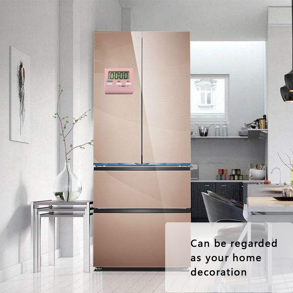 1pc Digital Kitchen Timer Big Digits Loud Alarm Magnetic Backing Stand With Large LCD Display For Cooking Baking Sports Games