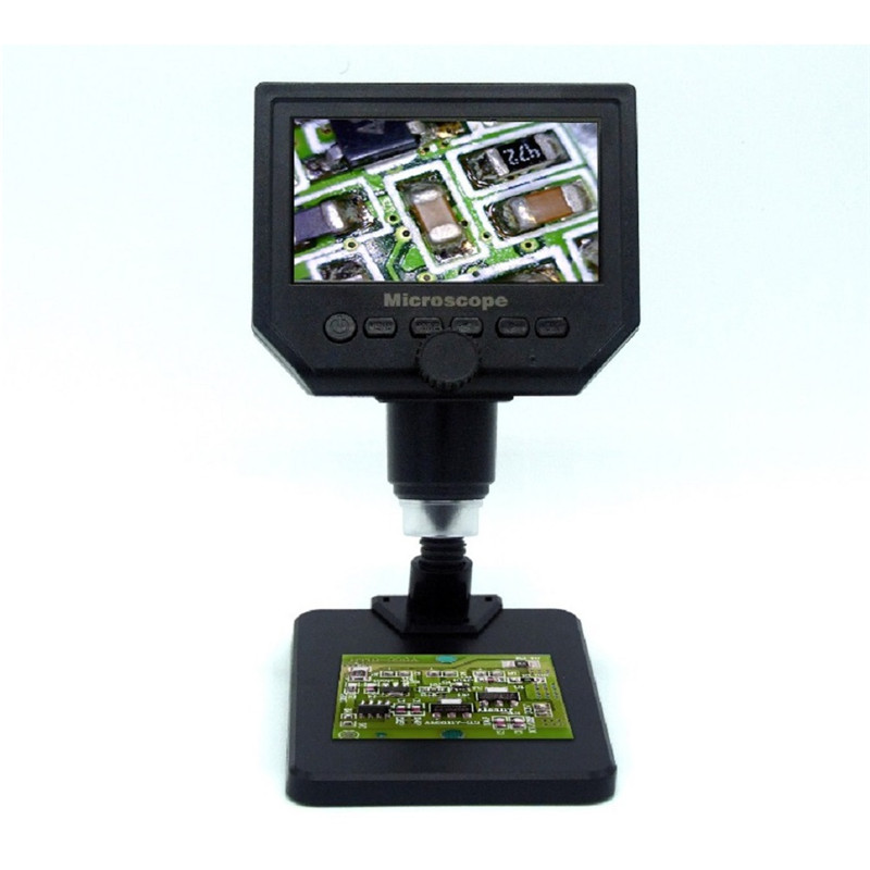 MUSTOOL G600 600X microscopio Digital electrónico, microscopio de vídeo, 4,3 pulgadas HD, pantalla LCD, herramienta de amplificación continua