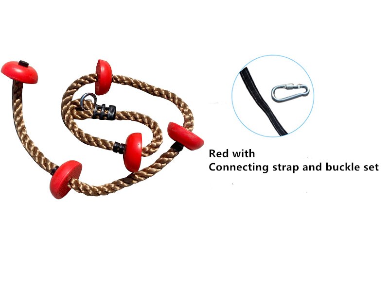 200cm Kids Climbing Rope Tree Swing Preshool Sensory Toys Kid Outdoor Toy Swings Set Home Climbing Equipment Load Bearing 150kg: Red
