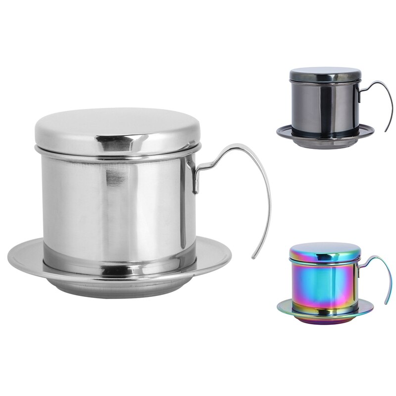 Vietnamese Coffee Pot Stainless Steel Tea Coffee Filter Maker Single Cup Coffee Drip Brewer Kitchen Tools