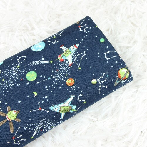 Tela de algodón de 110x45cm de grosor, tejido con estampado de cielo estrellado, bolsa de costura hecha a mano, Material de mosaico, accesorios para el hogar, textil: Cotton Fabric 2