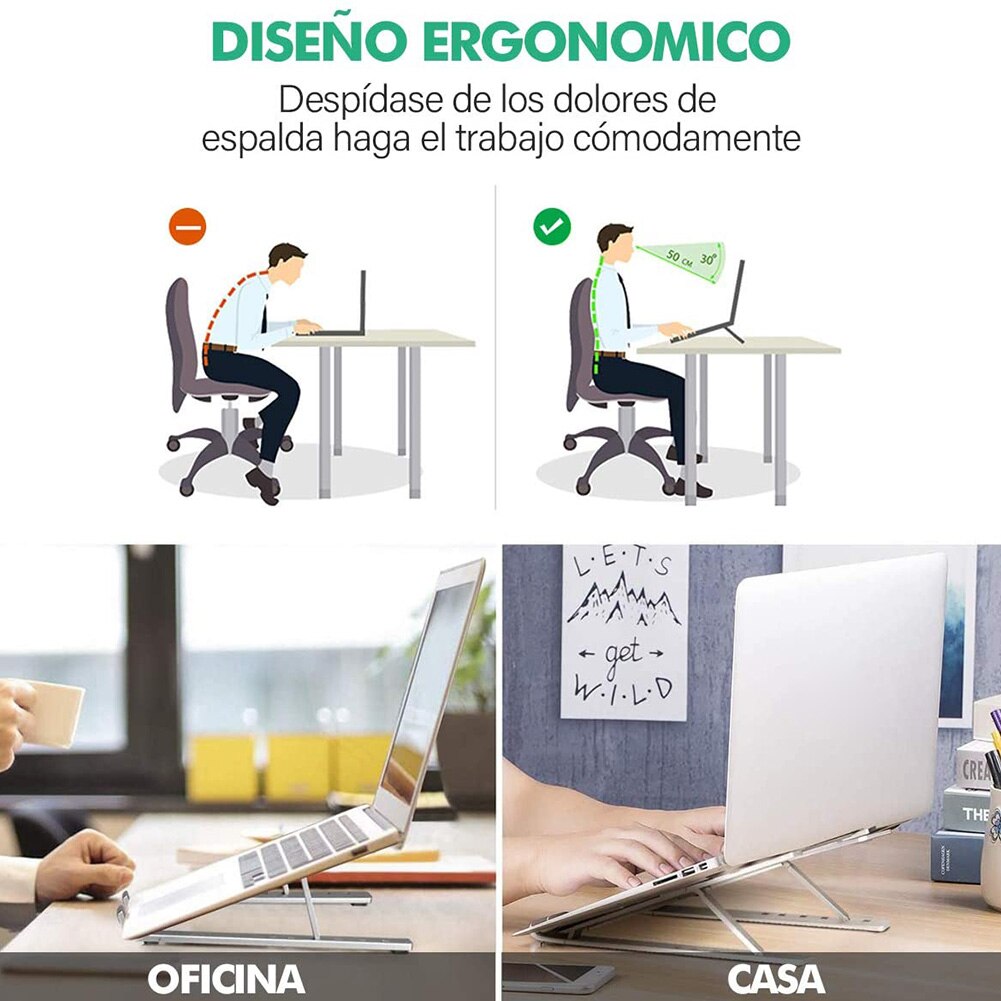 Laptop Stand for MacBook Pro Notebook Stand Aluminum Alloy Laptop Stand Foldable Height Adjustable Tablet Book Holder