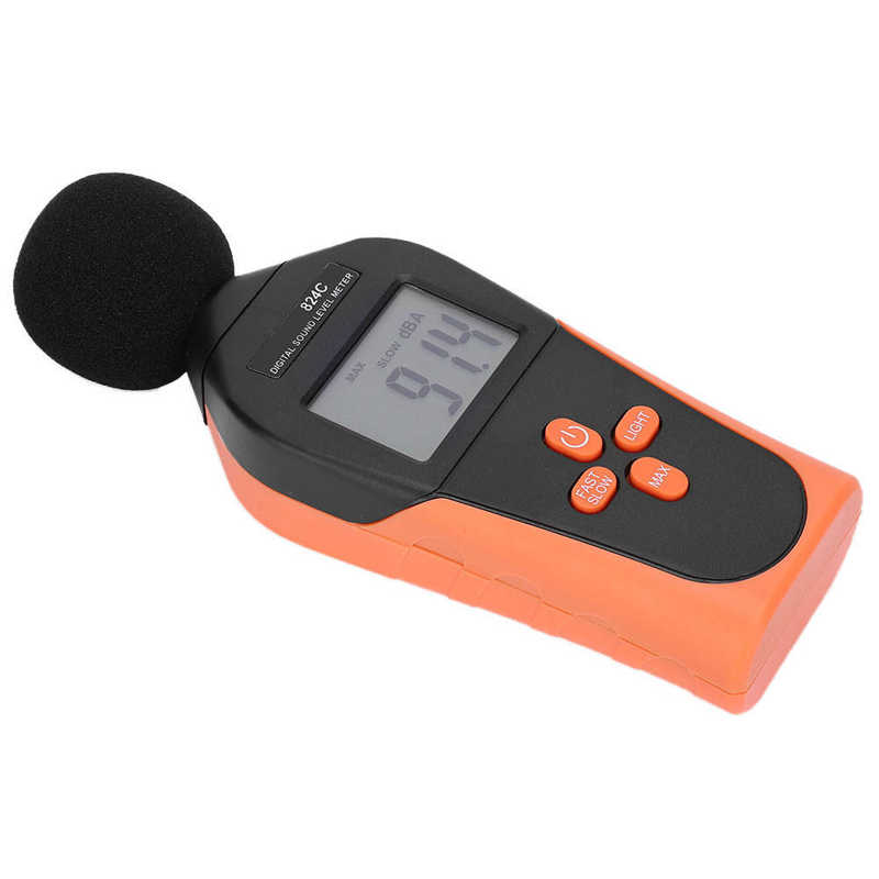 824c bærbar digital lydniveaumåler støj decibel monitor tester måling 30 to 130 dba