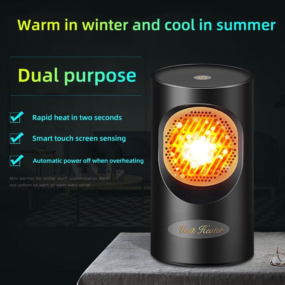 Mini calefactor rápido portátil para escritorio, ventilador eléctrico, calentador de invierno para estudiantes, oficina, invierno, Hogar, baño, calefacción