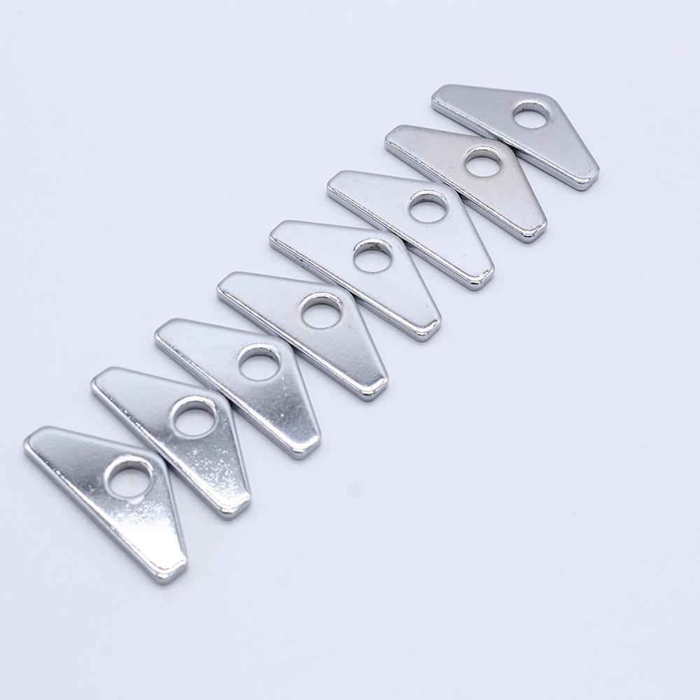 12Pcs Chrome Plated Bonnet Chrome Valve Cover Mini Tabs Hold Down Sbf Small Block For 289 302 351W