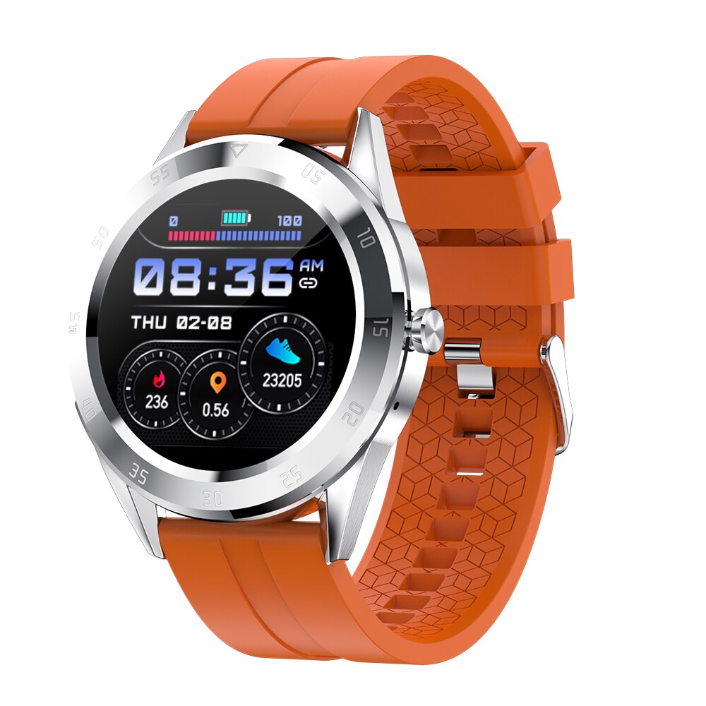 Y10 Intelligente Braccialetto di Vigilanza di Chiamata Bluetooth Frequenza Cardiaca Misuratore di Pressione Sanguigna di Ossigeno Nel Sangue di Monitoraggio Per Il Fitness Sport Della Vigilanza Del Braccialetto Intelligente: Orange Silica
