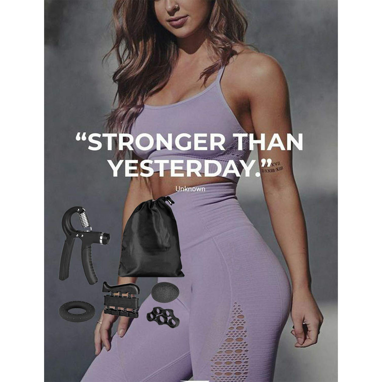 Resistance Bands Hand Grip Strengthener Set Workout Kit Forearm Training Ring Adjustable Hand Gripper Finger Pow Ball Stretcher