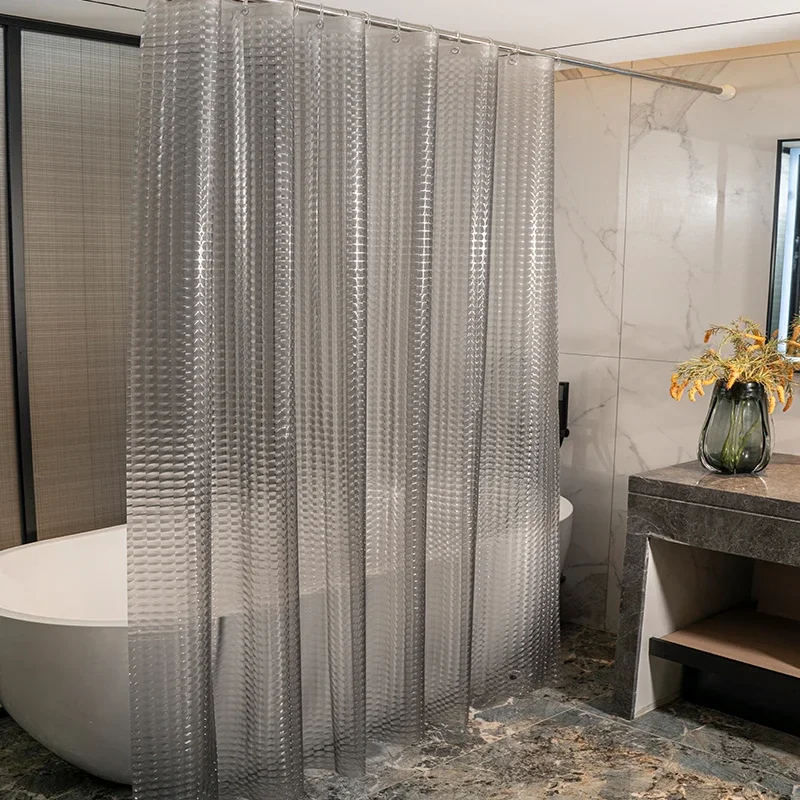 Dicker peva klarer Dusch vorhang mit 12 Haken wasserdichte Badewanne Badever deckung schimmel resistenter moderner Badewannen-Trenn vorhang zier