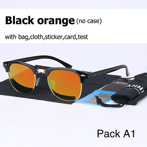 UV400 HD Polarized men women Sunglasses Classic retro Brand Sun glasses Coating Drive Shades gafas De Sol Masculino: orange A1
