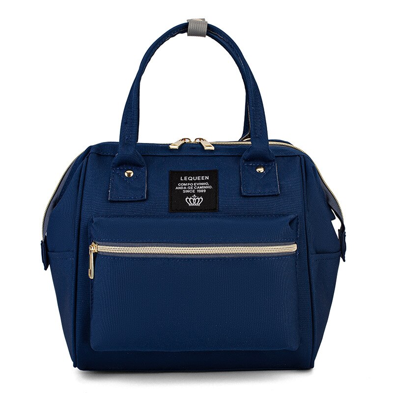 Lequeen-Mini bolsa de pañales de 2 tamaños, bolso de para madre y bebé,: Navy-Big