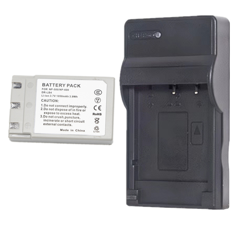 Battery or Charger For Konica DR-LB4 Revio KD-310 310Z 400Z 410Z 420Z 500Z 510Z: Pink