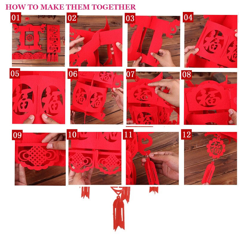 DIY Wedding Festive Red Lantern Wedding Room Decorations Year's Day Scene Decoration Spring Festival Palace Lantern