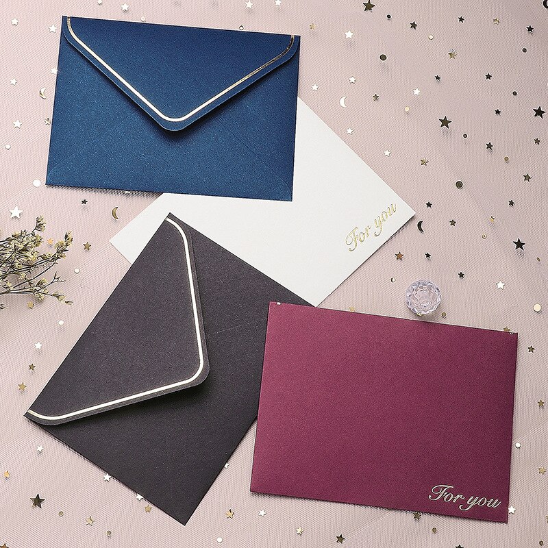Envelope 4 color simple greeting card supporting envelope Message card birthday greeting matching envelope
