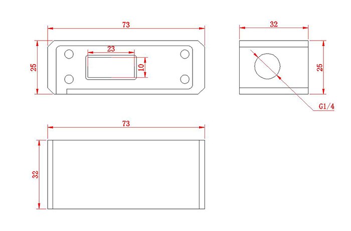 FREEZEMOD Computer Water Cooling Temperature Display Sensor Digital Monitoring RGB Acrylic/POM WDXS-T1