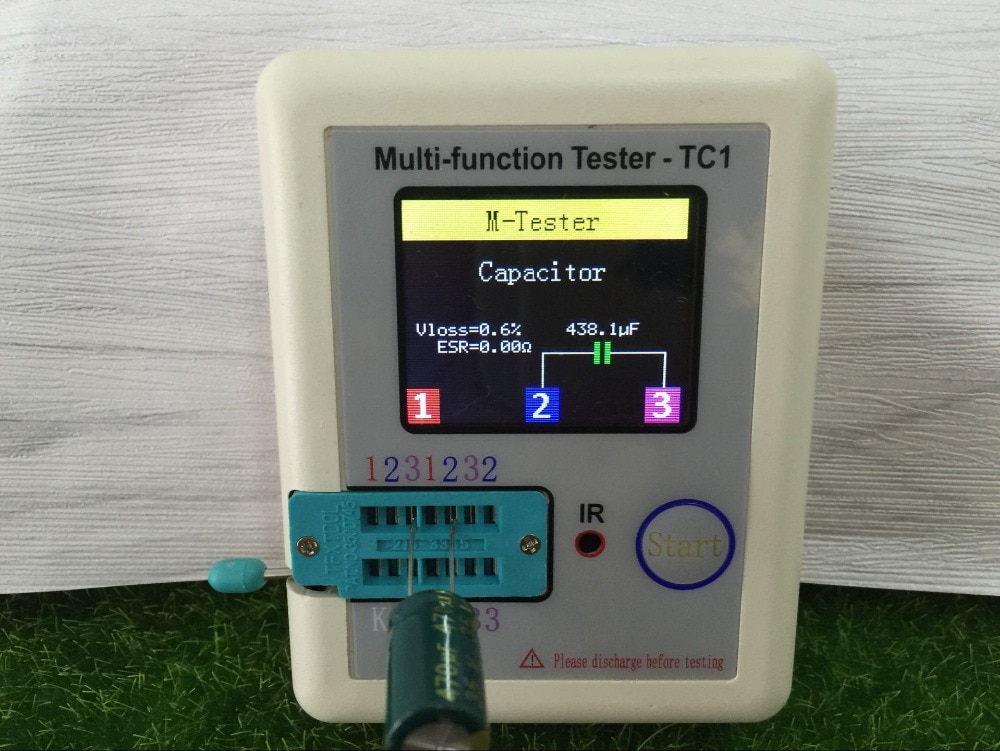 Transistor tester tft diode triode kapacitansmåler lcr esr npn pnp mosfet
