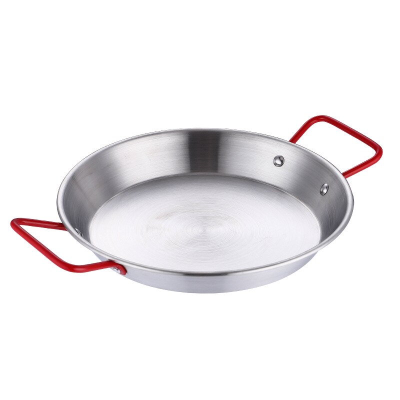 Stainless Steel Serving Platter Pan With Hand-grip Table Flat Dishes 8 Inches for Home Restaurant Dishwasher Safe: white / 8 inches