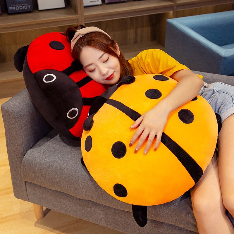 Huggable Nice 80cm/60/40cm/ cute plush toy soft colorful ladybug ladybird insect doll pillow cushion children birthday