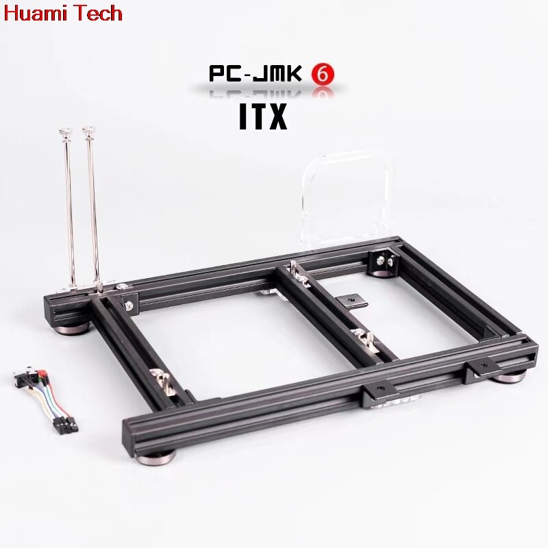 Aluminiowe stanowisko testowe dla ITX MATX ATX komputer otwarta ramka powietrze Obudowa HTPC gry komputerowe GPU zestawy DIY: ITX czarny