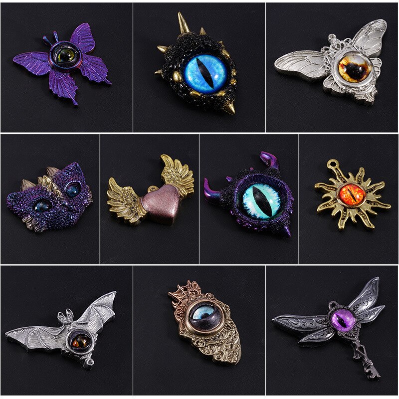 Halloween enge demon uil oog siliconen mal voor kawaii hars kunstbenodigdheden siliconen mal voor het maken van hars