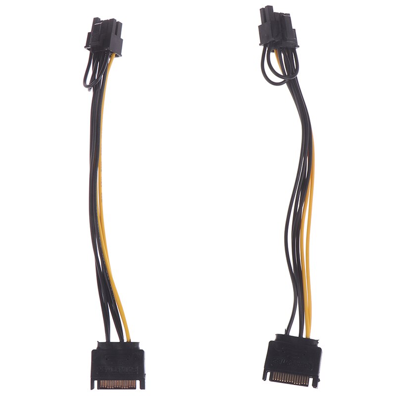 1pc 15pin SATA Male to 8pin(6+2) PCI-E Power Supply Cable 20cm SATA Cable 15-pin to 8 pin cable Wire for Graphic Card