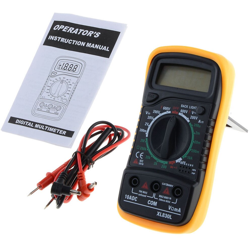 Portable Digital AC/DC mastech Electrical Multimeter Backlight Ammeter Voltmeter Ohm Tester Meter Handheld LCD Multimetro