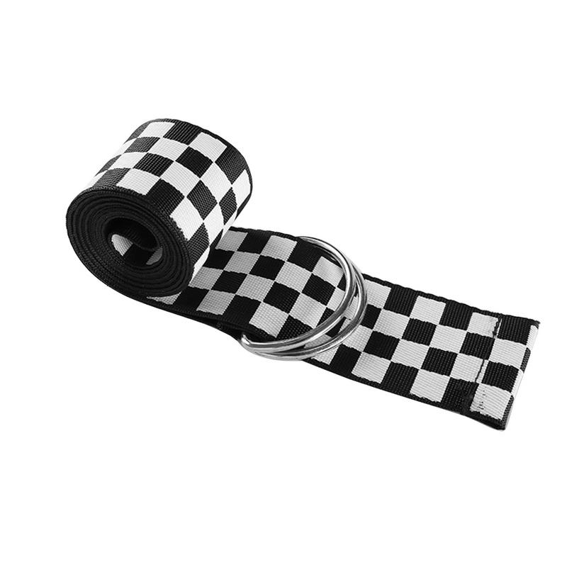 Ceinture en toile pour femmes 135cm | Ceinture Cummerbunds, noir blanc, Plaid