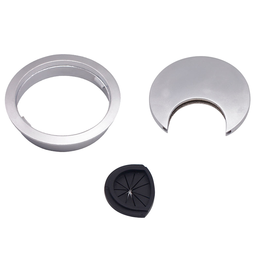 50/60/80mm Desk Table Cable Hole Cover Metal Grommet PC Computer Desk Round Cable Tidy Wire Hole Cover Chrome Brush