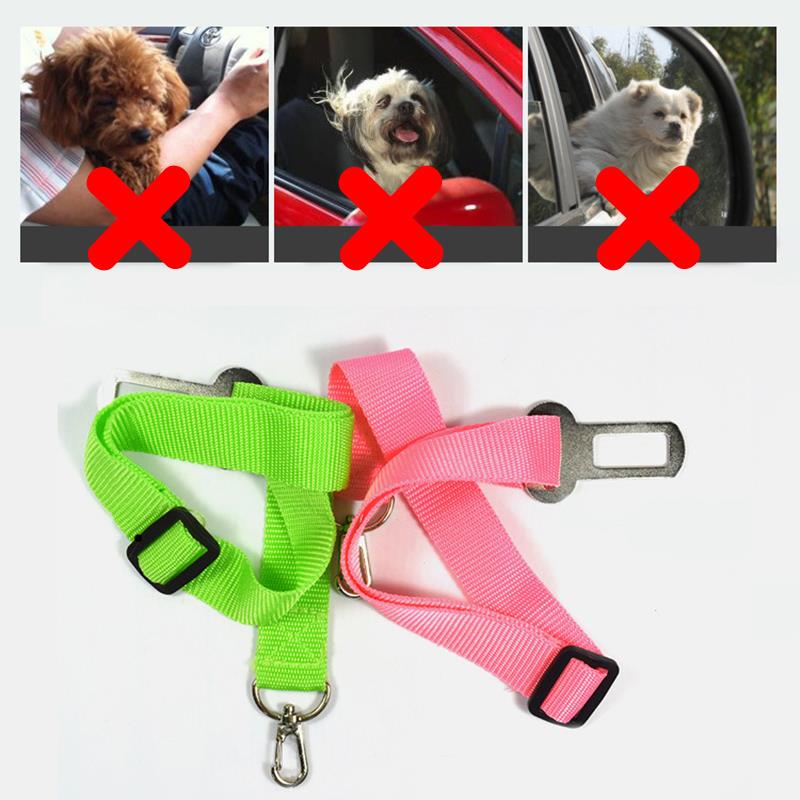 Hond Veiligheidsgordel Auto Voertuig Strap Gordel Verstelbare Harnas Reizen Pet Supply