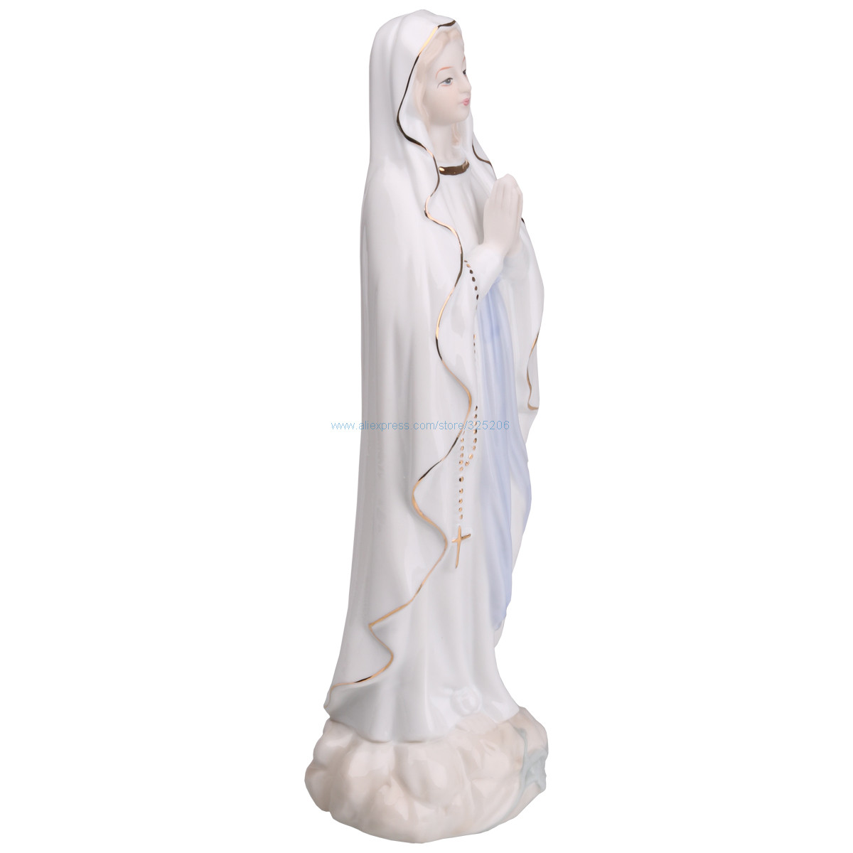 Statue de la vierge marie et des louches de prière, Sculpture en céramique, décor catholique, 30cm, 11.8 pouces, nouveauté