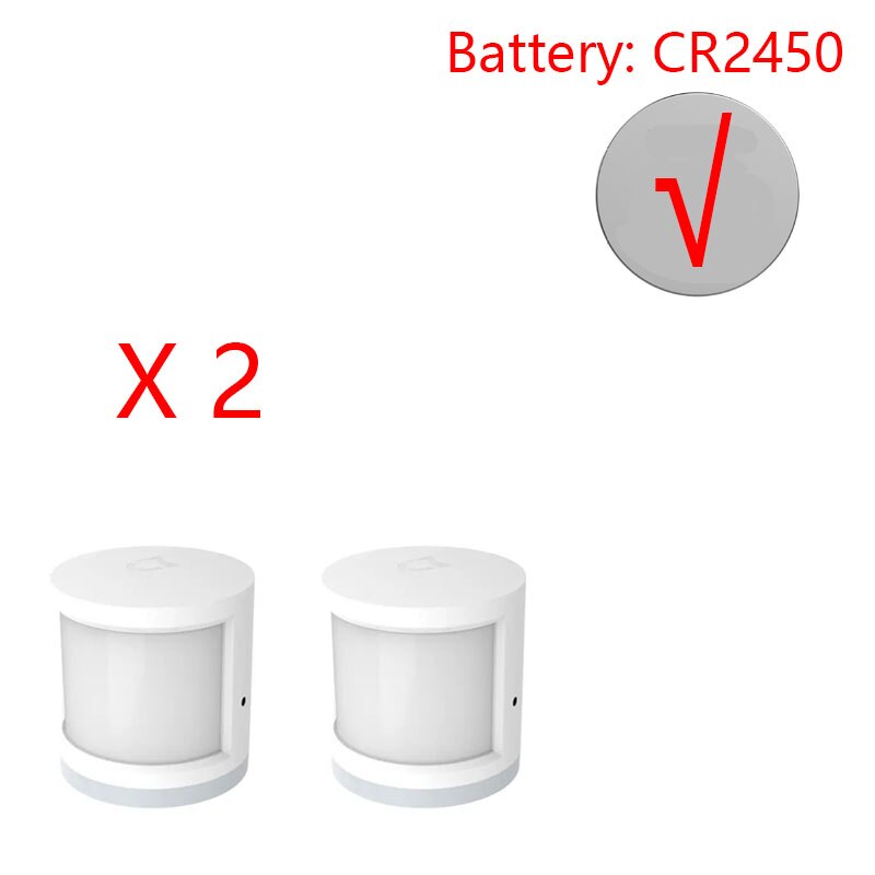 Original Xiaomi Human Body Sensor Magnetic Smart Home Super Practical Device Smart Intelligent Device with Rotate Holder Option: 2pcs with battery