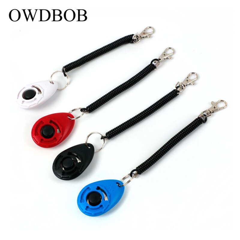 OWDBOB Pet Trainer Pet Puppy Dog Training Clickers Verstelbare Sound Sleutelhanger en Polsband Doggy Trein Klik Huisdier Accessoires