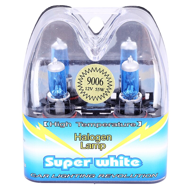 Urbanroad 2pcs Headlight 9006 HB4 Head Light Halogen Car bulb lamp Super White 12V 55W 6000K Parking for ford Car Styling