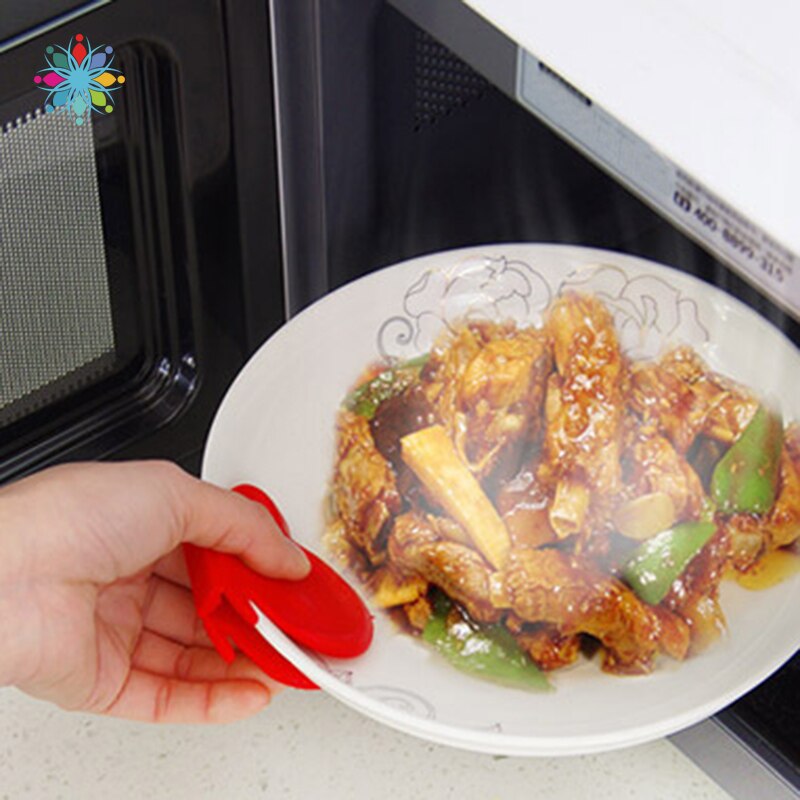 Butterfly Heat-insulating Tray Clip Silicone Anti-scalding Tray Holder Oven Thickened Hand Guard Bowl Holder W118