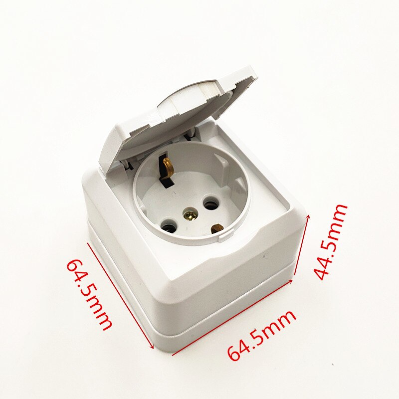 Eu europæisk vandtæt industriel vekselstrøm el strøm eu standard stikkontakt 16a 250 vplug adapter forlængerledning stik