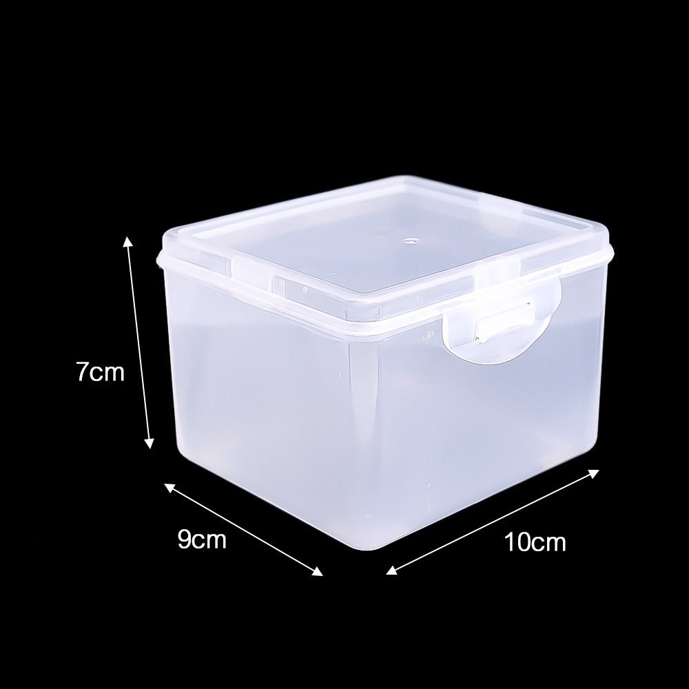 Boîte de Rangement en Plastique Transparent de Forme Rectangulaire avec Couvercle, Conteneur pour Stockage de Bijoux, Bande de Sauna: green