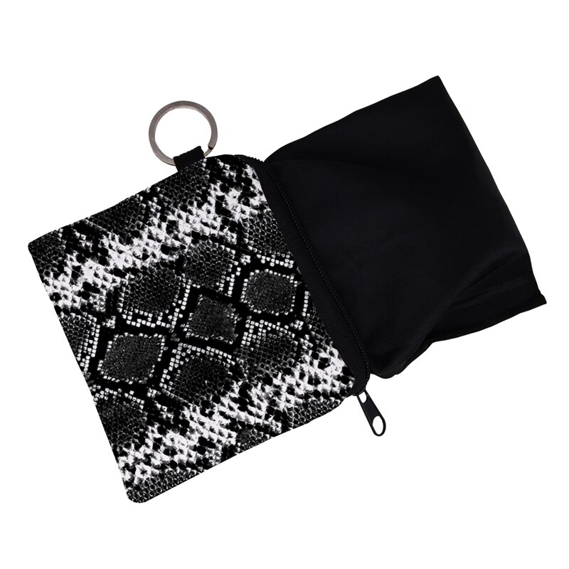 Jomtokoy-porte-monnaie étanche, impression Serpentine, pochette pour cartes, petite porte-monnaie à fermeture éclair, Mini portefeuille carré 3025
