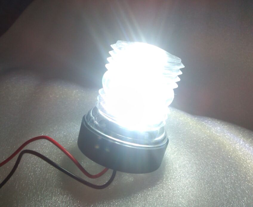 Marine Boat Yacht 360 Degree LED Navigation Light 12V White Plastic All Round Anchor Light