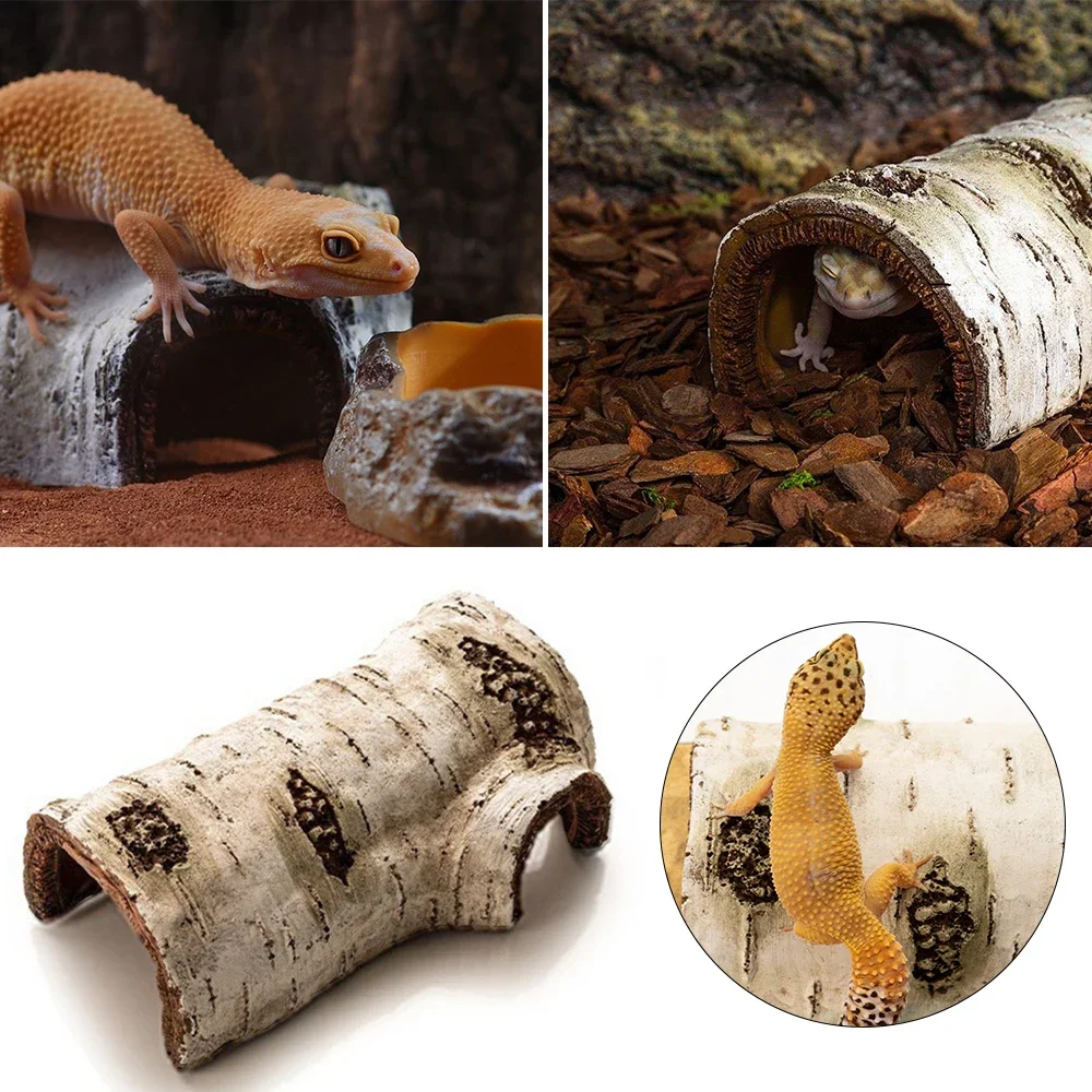 Animaux lézard tortue Reptile cacher grotte habitat abri résine écorce d'arbre amphibiens paysage Reptiles boîte Dodge trou décoration