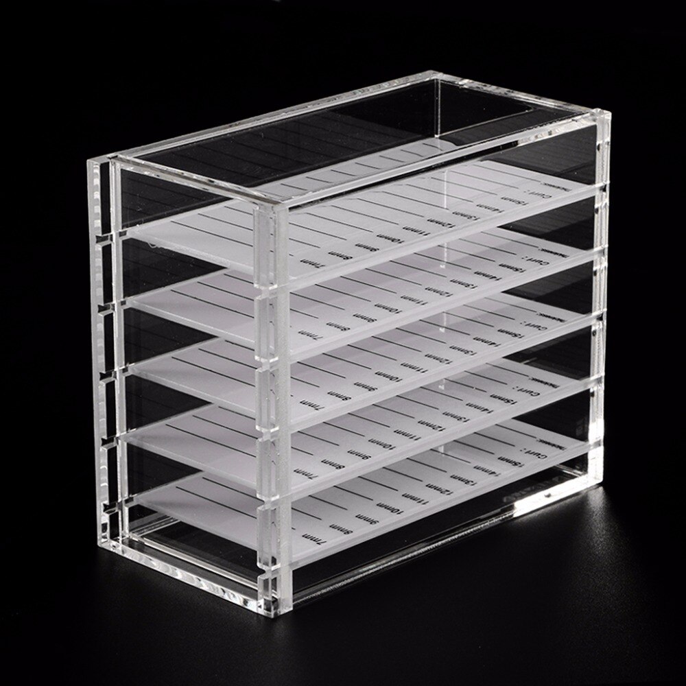 GLAMLASH false eyelash extension display stand acrylic 5 Layers Pallet Lash display Holder eyelashes Storage Box container