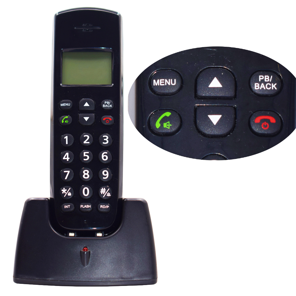 Russian English Language Digital Cordless Fixed Telephone With Call ID Handsfree Mute LED Screen Wireless Phone For Home Office